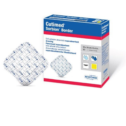 BSN Medical Cutimed® Sorbion Border Dressing 4X9 10 each/box 71010-04