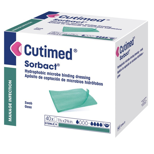 BSN Medical Medical Cutimed® Sorbact® Swab 7X9cm 40 each/box 72165-14 / 7216514
