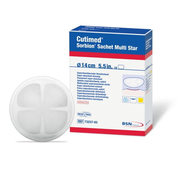 BSN Medical Cutimed® Sorbion® Sachet Multi Star - 14cm 10 each/box 73237-03
