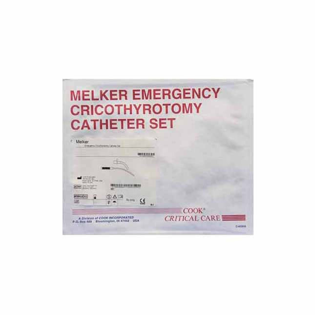 Cook Medical Melker Emergency Cricothyrotomy Catheter Set, Seldinger, L7.5cm, Od 8.8mm G04652