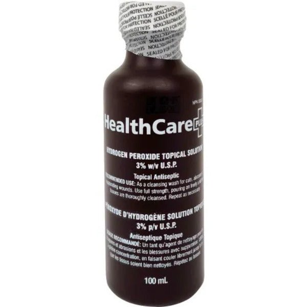 Hydrogen Peroxide, 3%, 100 mL, Bottle, 12/Case, SHP100 - A Medi Supplies
