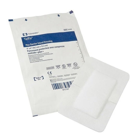 Telfa™ Plus Non - Woven Barrier Island Dressing 25 each/box, 4 box/case - A Medi Supplies