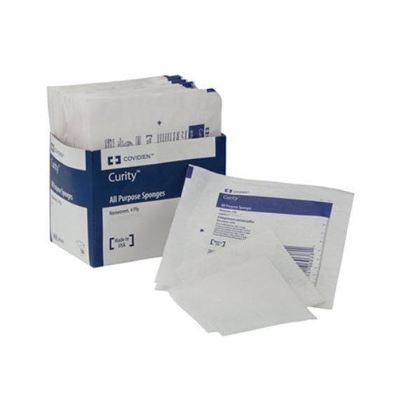 Cardinal Health Curity™ Non - Woven All - Purpose Sponge, Sterile, 3X3", 2 each/pack, 25 pack/box, 8043 - A Medi Supplies