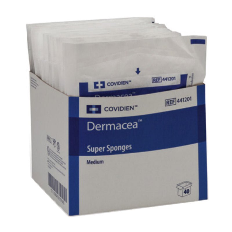 Cardinal Health Dermacea™ Woven Super Fluff Gauze Sponge, 2 each/pack, 20 pack/box, 441201 - A Medi Supplies