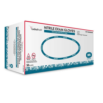 compare product Cardinal Health Exam Gloves Nitrile Decontamination Small 16in Extended Length, size S, 50 each/box, 88NDS