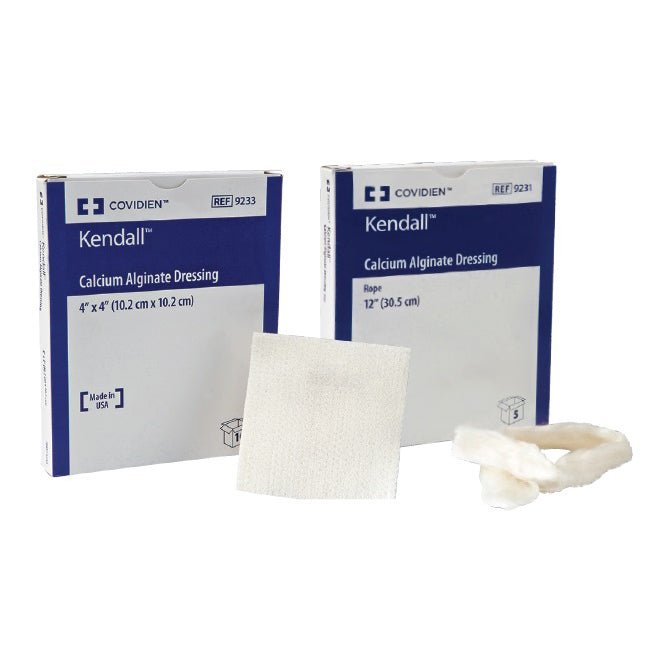 Cardinal Health Kendall Calcium Alginate Dressing, 4 in. x 4 in. (10 cm x 10 cm) 10 each/box, 5 box/case 9233 - A Medi Supplies