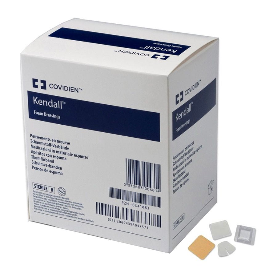 Cardinal Health Kendall Foam Dressing With Topsheet 6x6 10 each/box, 5 box/case 55566P - A Medi Supplies