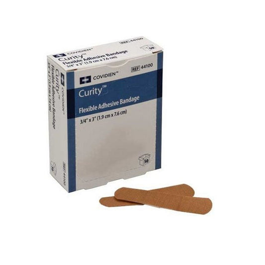 Curity™ Fabric Adhesive Bandage, Sterile 0.75" x 3" 50 each/box 44100 - A Medi Supplies