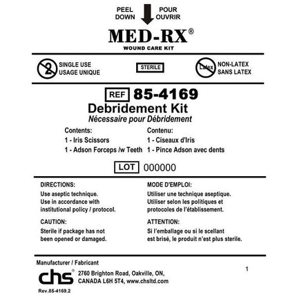 CHS Med - Rx Debridement Kit - 85 - 4169 50 kit/case 85 - 4169 - A Medi Supplies