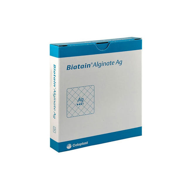 Coloplast Biatain® Alginate Ag Dressing, W4" x L4" 10 each/box, 24 box/case 3760