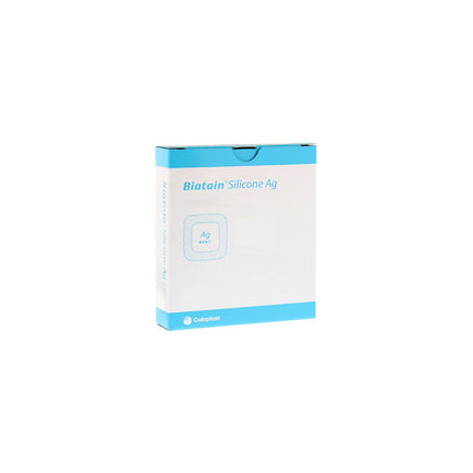 Coloplast Biatain® Silicone Ag Foam Dressing, W7.5cm X L7.5cm 5 each/box, 39636