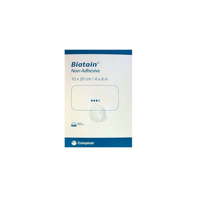 Coloplast Biatain® Ag Non - adhesive Foam Antimicrobial Dressing With Silver, W10 X L20cm 5 each/box, 9623 - A Medi Supplies