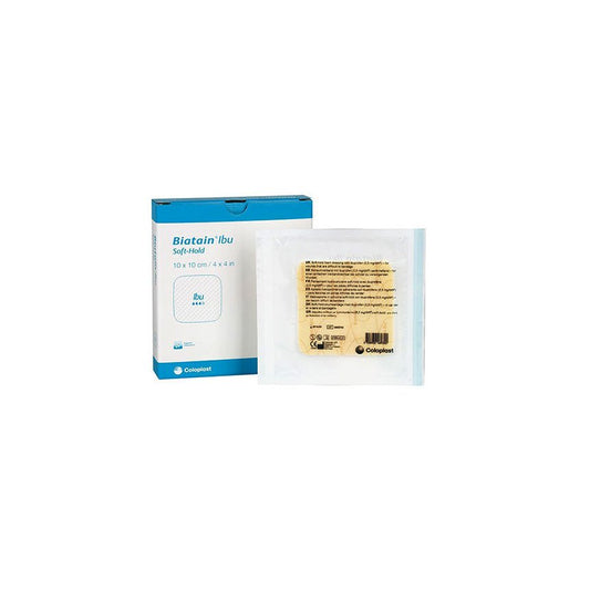 Coloplast Biatain® Ibu Soft - hold, Foam Dressing, W10cm X L10cm 5 each/box, 4140 - A Medi Supplies