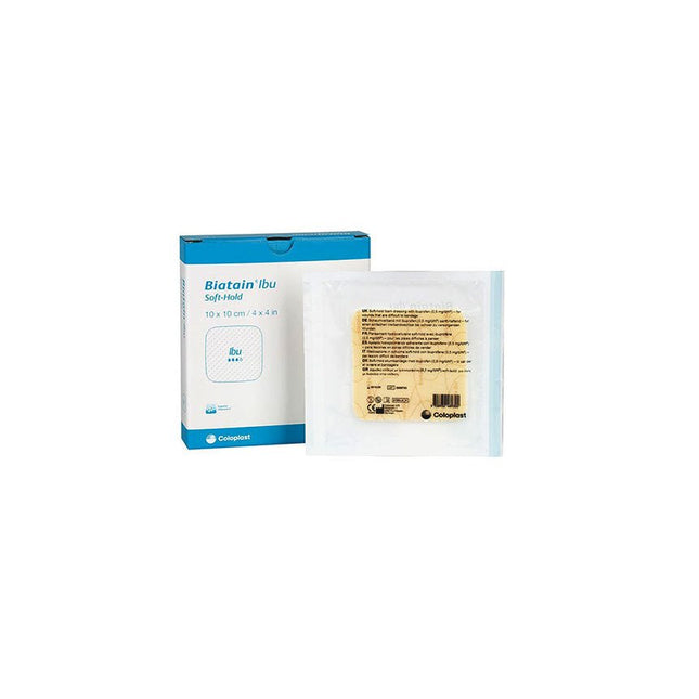 Coloplast Biatain® Ibu Soft - hold, Foam Dressing, W10cm X L10cm 5 each/box, 4140 - A Medi Supplies