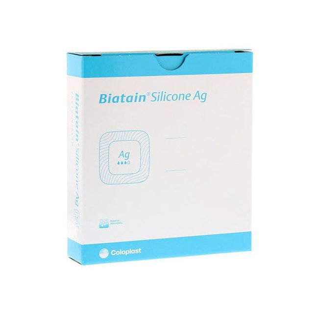 Coloplast Biatain® Silicone Ag Foam Dressing, W17.5cm X L17.5cm 5 each/box, 39640 - A Medi Supplies