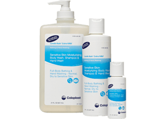 compare product Coloplast Gentle Rain® Extra Mild, Sensitive Skin Cleanser and Shampoo, 50ml Bottle, 36 each/box, 7230