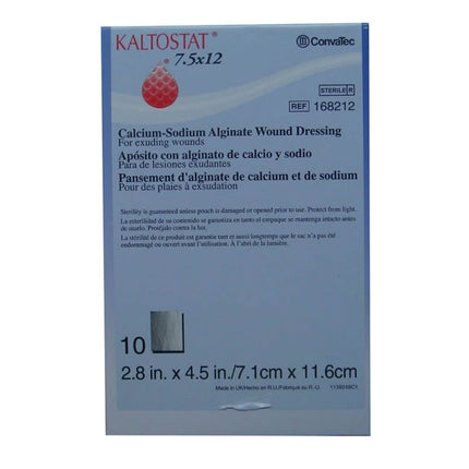 Convatec Kaltostat™ Calcium Alginate Dressing, Rectangle, 3" x 5" 10 each/box 168212