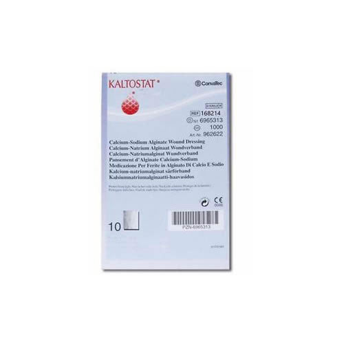 Convatec Kaltostat™ Calcium Alginate Dressing, Rectangle, 4" x 8" 10 each/box 168214