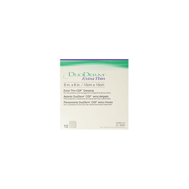 Convatec DuoDERM® Extra Thin Dressing, W6" x L6" Square, Beige 10 each/box 187957
