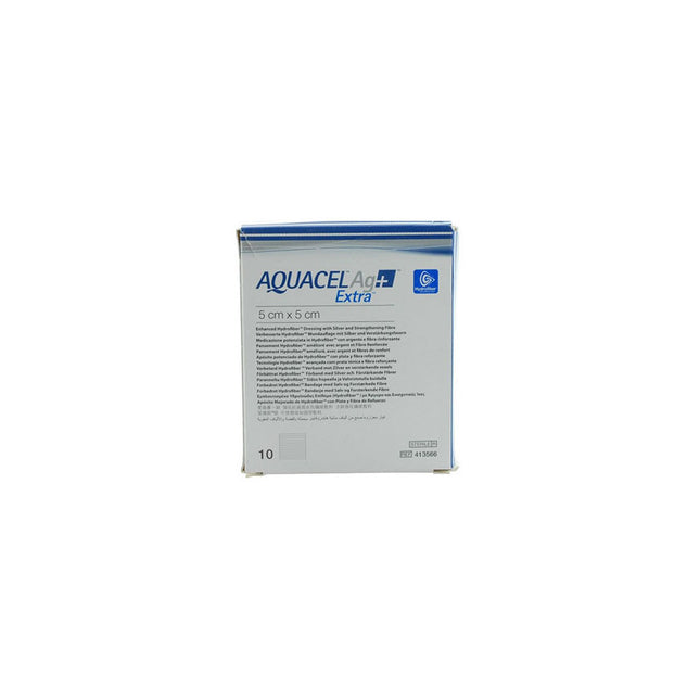 Convatec AQUACEL® Ag+ Extra Wound Dressing, W2" x L2" 10 each/box 413566