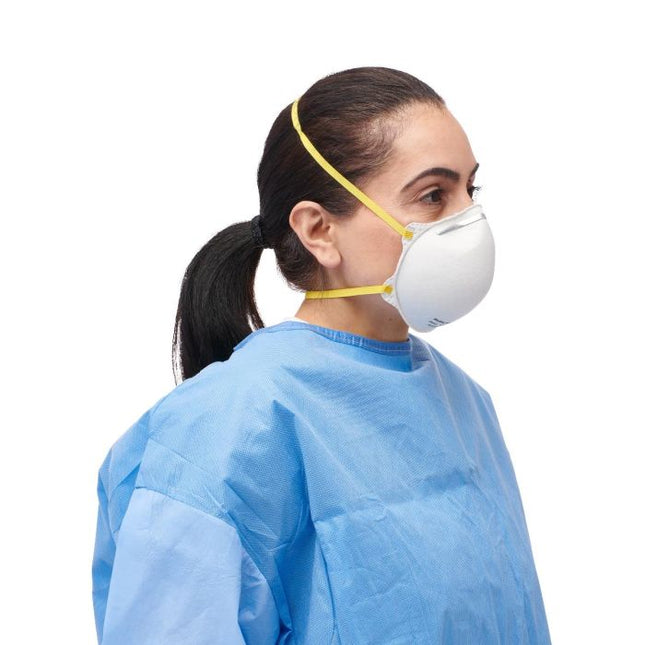 Medline Cone-Style Level-3 N95 Particulate Respirator Mask, Regular, 20/BX, NON24506A