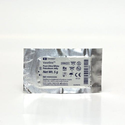Cardinal Health Vaseline™ Petroleum Jelly, Pure Ultra White 5g, Sterile, 144 each/box, 8884433205 - A Medi Supplies