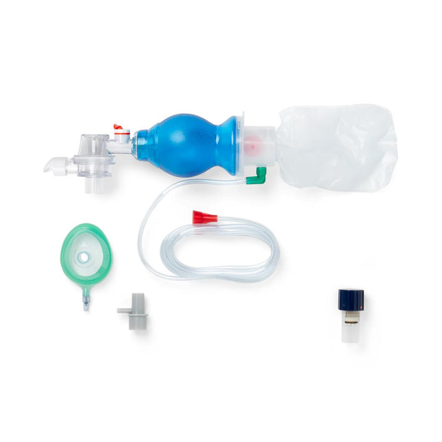 Medline Bag Valve Mask (BVM) Manual Resuscitator, Infant, Size 2 Mask, PEEP Valve, 12/CS, CPRM3312P