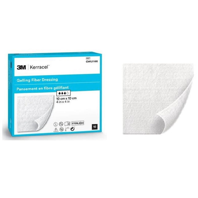 3M Health Care (Solventum) 3M Kerracel  Gelling Fibre Dressing 10CMX10CM 10 each/box, 10 box/case CWL1166