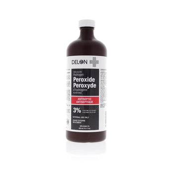 compare product Delon Hydrogen Peroxide, 3%, 473 mL, Bottle, 12/Case, D210R