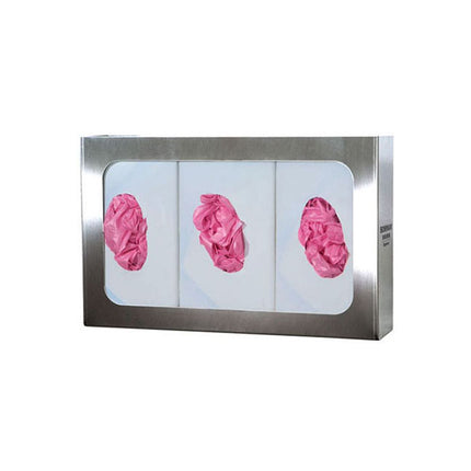 Bowman® Dispensers Glove Box Dispenser, Triple, Stainless Steel GS-006