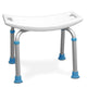 Drive Medical Adjustable Bath and Shower Chair with Non - Slip Seat and Backrest, White,1 Each, 770 - 510 - A Medi Supplies