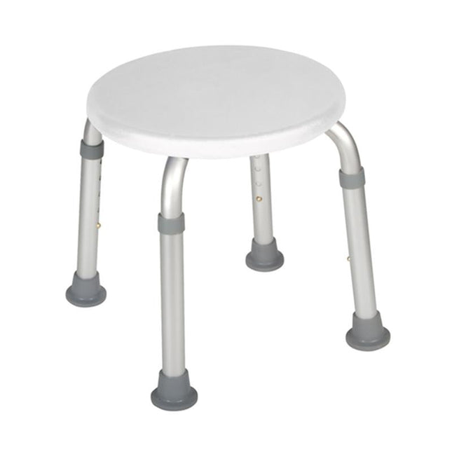 Drive Medical Adjustable Height Bath Stool, White, 1 Each, RTL12004KD - A Medi Supplies