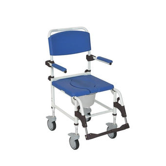 compare product Drive Medical Aluminum Shower Commode Transport Chair, 1 Each, NRS185007