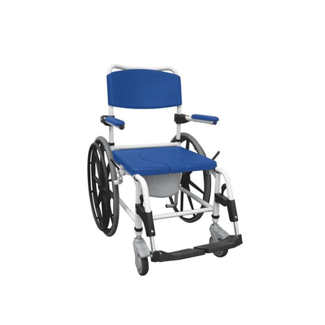 Drive Medical Aluminum Shower Mobile Commode Transport Chair, 1 Each, NRS185006 - A Medi Supplies
