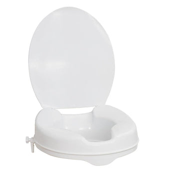 compare product Drive Medical Raised Toilet Seat with Lid, White, 2
