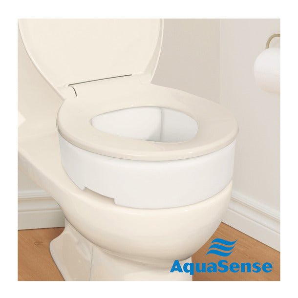 Drive Medical Aquasense Elongated Toilet Seat Riser With Hinge, 3 1/2" Height, Wt Capacity 300lbs, 1 Each, 770 - 631 - A Medi Supplies