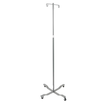 compare product Drive Medical Economy Removable Top I. V. Pole, 4 Hook Top, Chrome, 1 Each, 13033