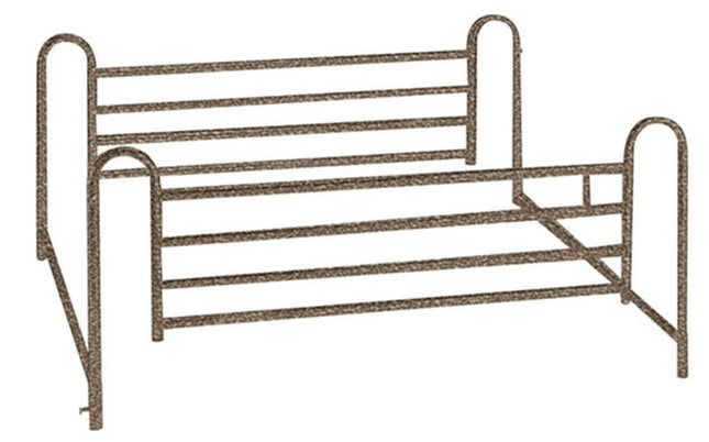 Drive Medical Full Length Hospital Bed Side Rails, 1 Pair, 15001ABV - A Medi Supplies