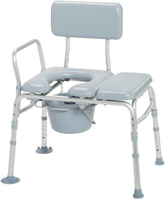 compare product Drive Medical Padded Seat Transfer Bench with Commode Opening, 1 Each, 12005KDC-1