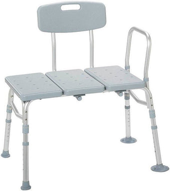 compare product Drive Medical Plastic Tub Transfer Bench with Adjustable Backrest, 1 Each, 12011KD-1