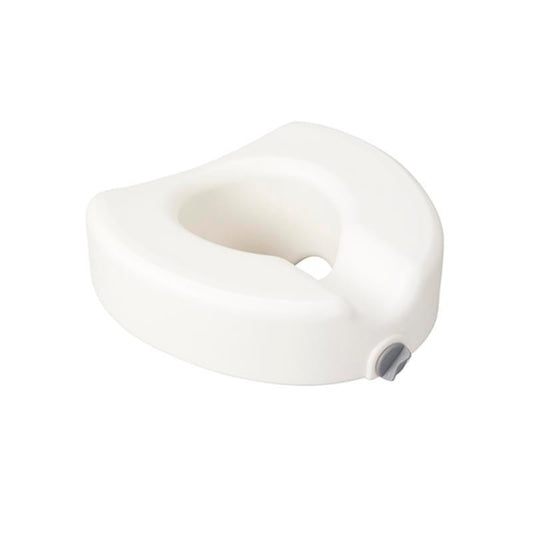 Drive Medical Premium Plastic Raised Toilet Seat with Lock, Elongated, 16 - 1/2 X 17 Inch, 1 Each, 12014 - A Medi Supplies