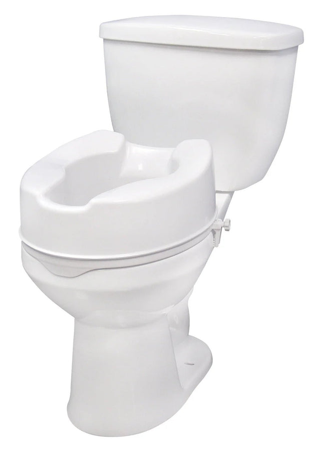 Drive Medical Raised Toilet Seat with Lock, Standard Seat, 6", 1 Each, 12066 - A Medi Supplies