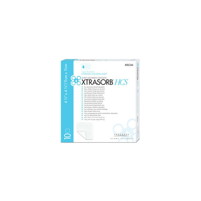 Gentell Inc (Derma Sciences) XTRASORB® HCS Super Absorbent Dressing, Non-Adhesive, W4.3" x L4.3" 10 each/box, DUP86344
