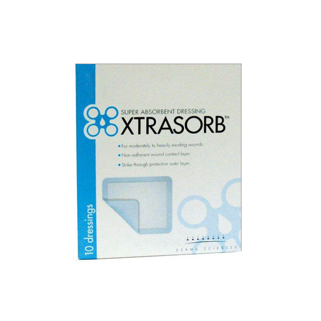 Gentell Inc (Derma Sciences) Xtrasorb® Super Absorbent Dressing, Classic, Non-adhesive, W4" X L4" 10 /box, DUP89544