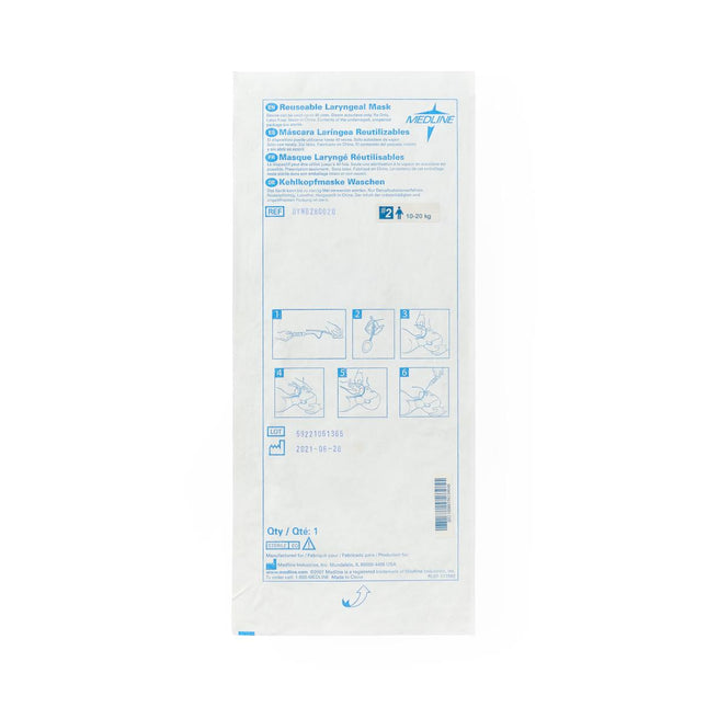 Medline Reusable Laryngeal Mask Airway, Size 2, Infant: 22–44 lb. (10 kg - 20 kg), 1 each, DYND280020