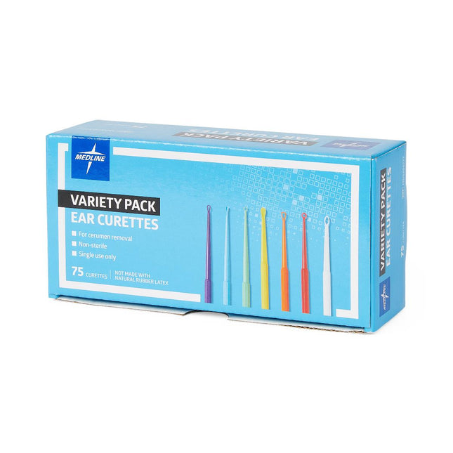 Medline Single-Use Ear Curette, Variety Pack, 75/BX, MDS205777