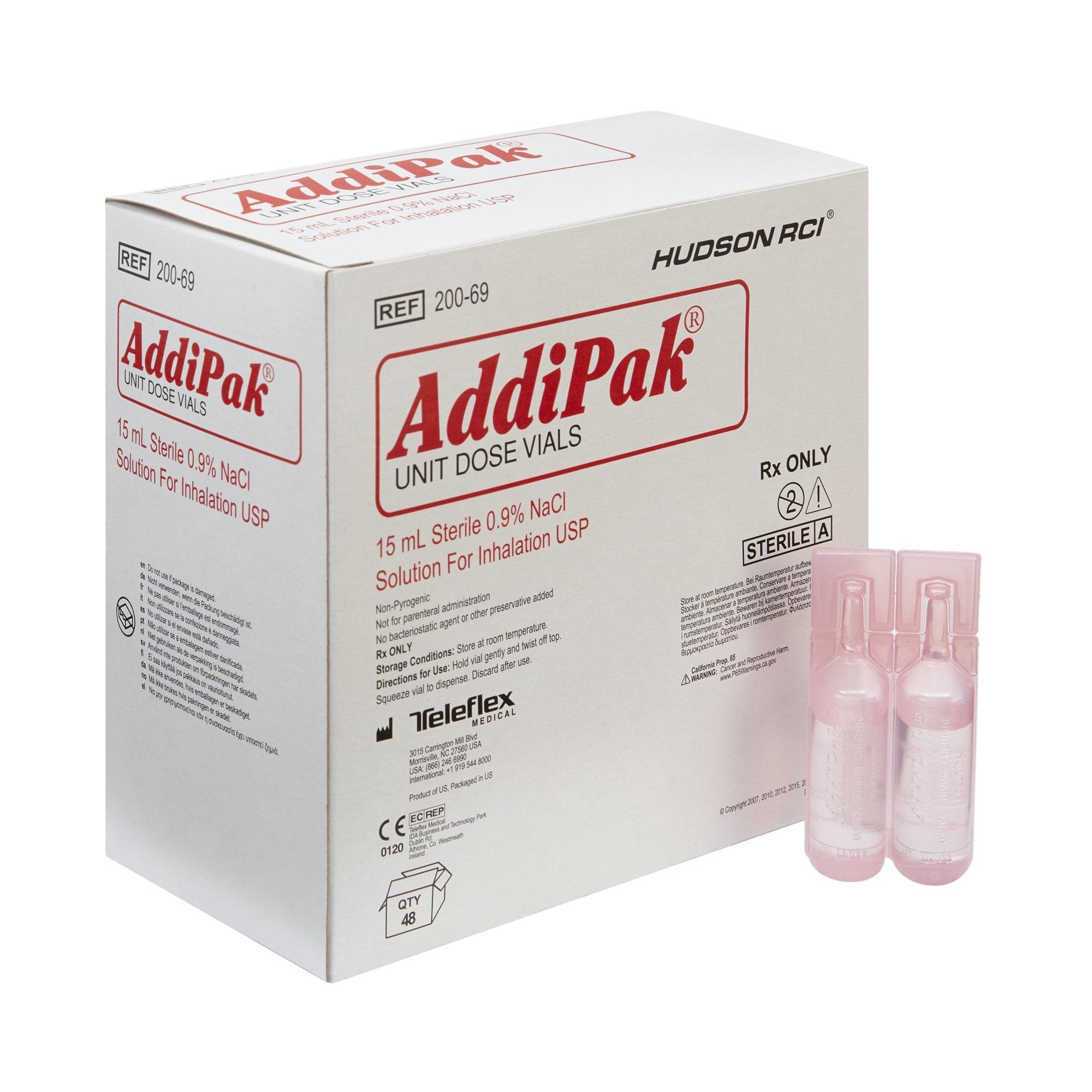 Addipak Rgp Contacts RCI Addipak® Respiratory Inhalation Saline Solution, 15 mL, 48/Box, 20 ...