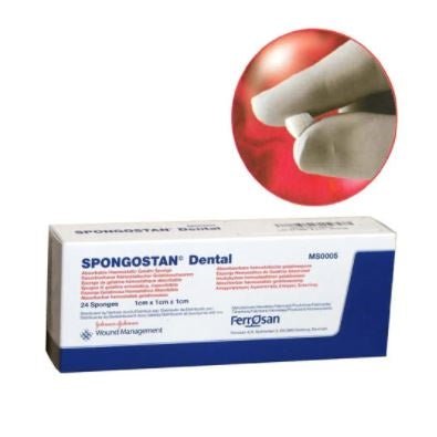 Ferrosan Medical Device Spongostan® Absorbable Hemostatic Gelatin Sponge 1x1x1 cm, 24 each/box, MS0005 - A Medi Supplies
