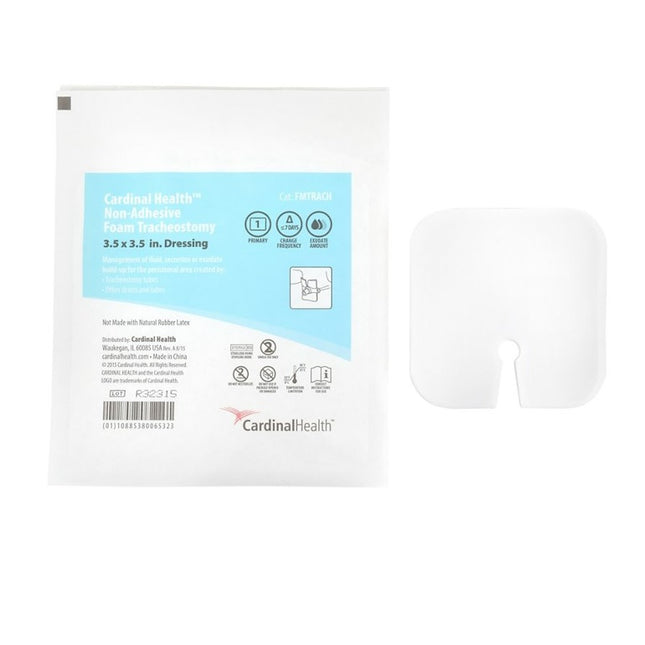 Cardinal Health Silicone Foam Dressing, Tracheostomy, Non-adhesive  5 each/box, 5 box/case  FMTRACH