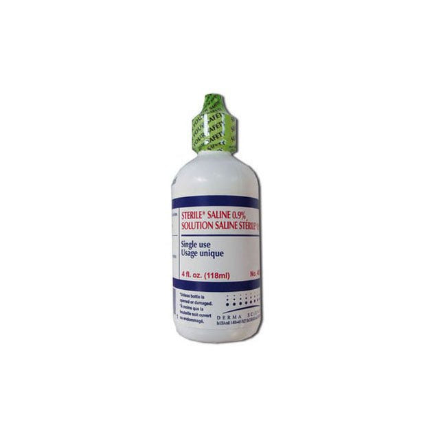 Gentell Inc (Derma Sciences) Sterile 0.9% Saline Water 118mL 48 each/case DUP48501N / 48501 - A Medi Supplies